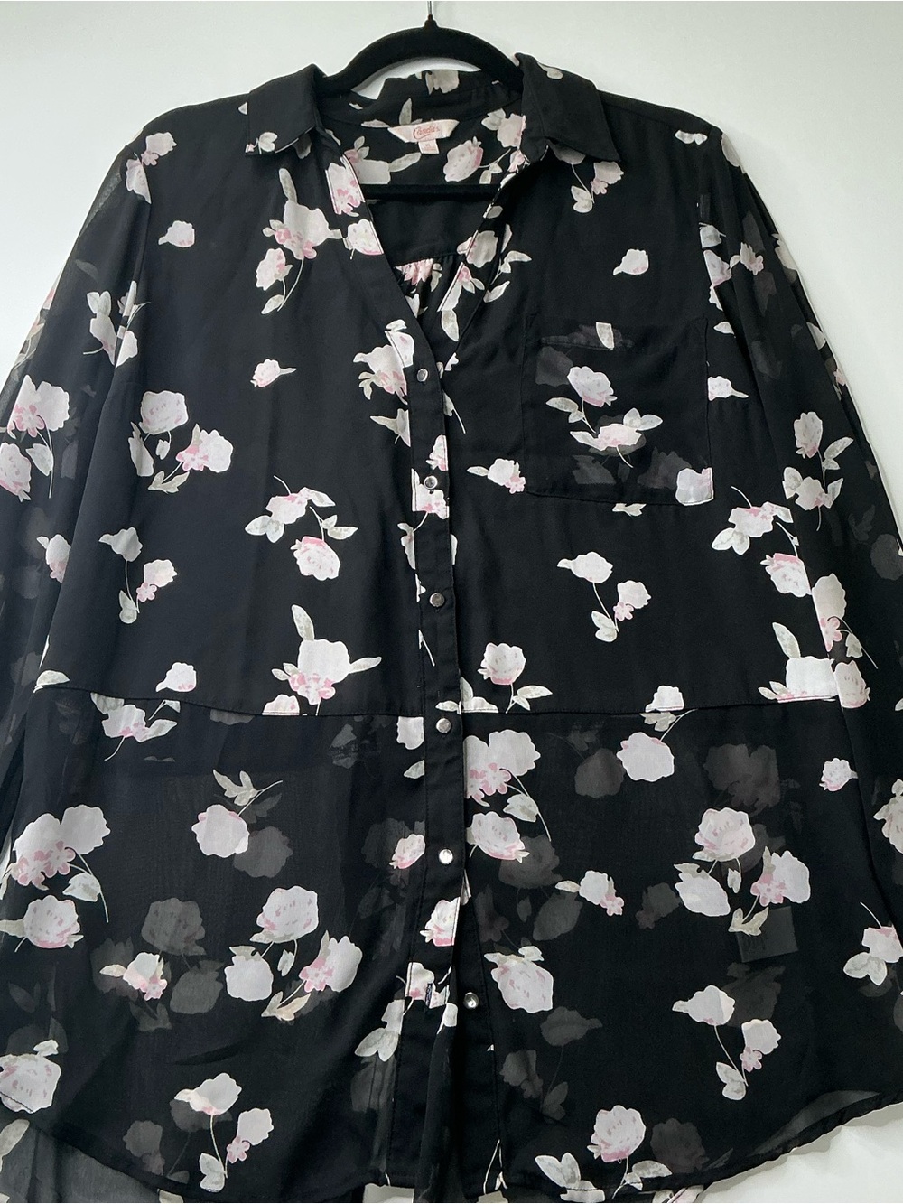 Candie’s Long Sleeve Button front Shirt Tops Multi Color & Solid XL Preowned